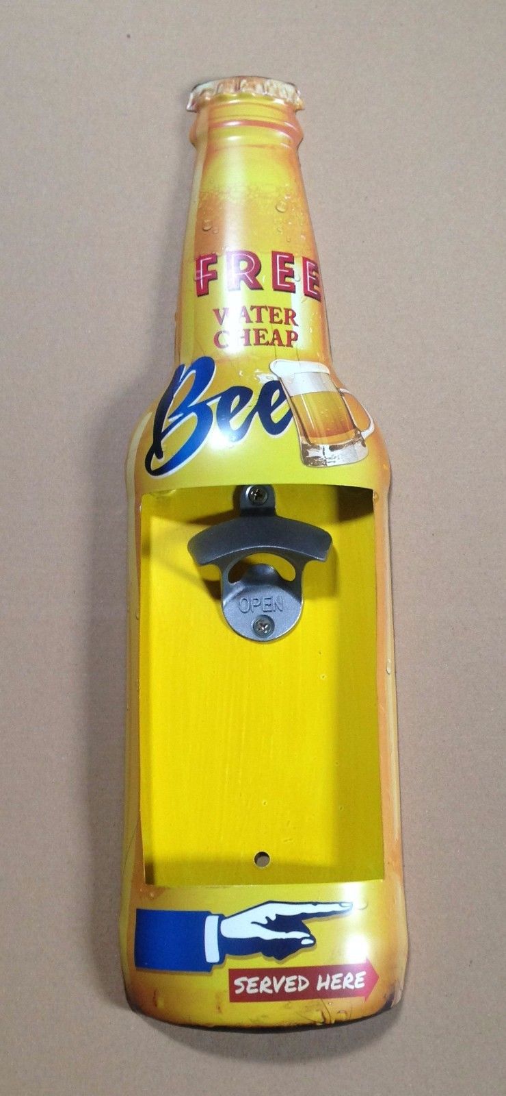 Bier Flasche mit Öffner  46x13cm